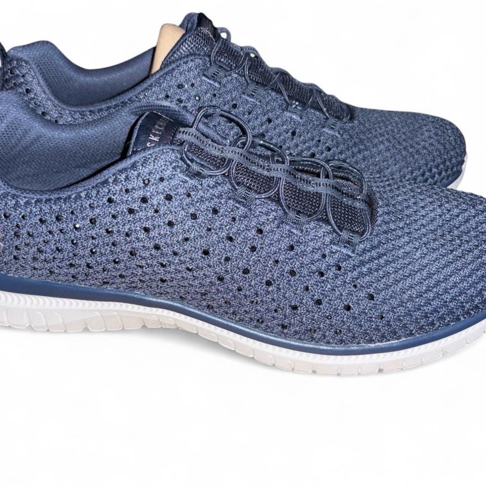 Navy Blue Knit Sneakers Women’s 11